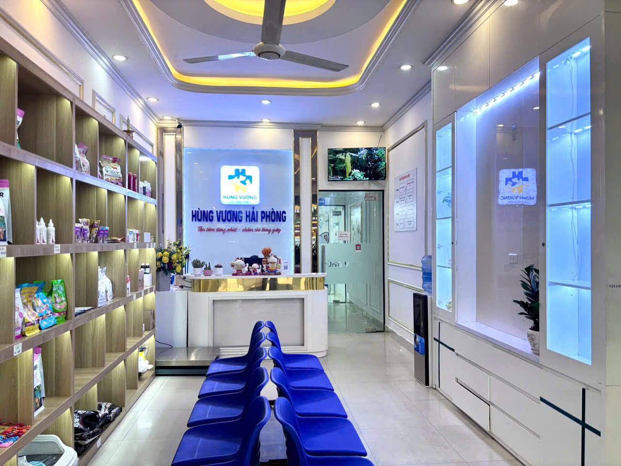 Phòng chờ tại Bệnh Viện Thú Y Hùng Vương Hải Phòng